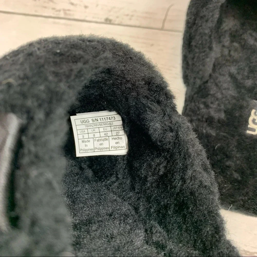 UGG Fluff You Black Slippers